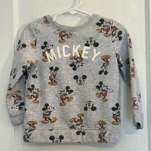 Disney Jumping Beans Mickey Mouse Toddler Sweatshirt 24 Mo Pre Owned Gray